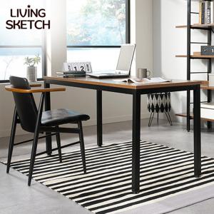 [리빙스케치] 루트 1200x600 철제 책상 테이블 업소용 4인 식탁