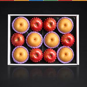 [향채움] 과일혼합 선물세트 1호 5kg (사과 6과 + 나주배 6과)