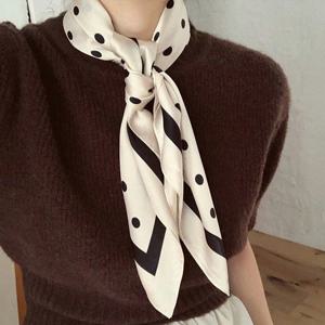 엘걸 땡땡이 여성 트윌리 스카프
