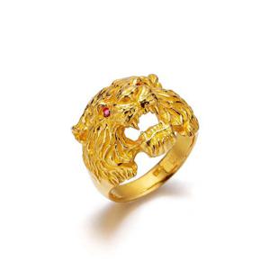 [한국금다이아몬드] 남자 순금 반지 루비눈 호랑이 24K 18.75g 애끼 검지