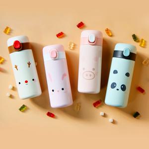 뮤티드 애니멀 보온보냉병 350ml +스트랩 어린이 키즈 텀블러