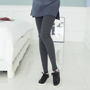 [이얀] 세상좋아 도톰 임산부 겨울 기본 레깅스_차콜_블랙