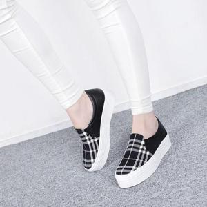 [신꼬가]국산 여자 키높이 통굽 끈없는 슬립온 운동화