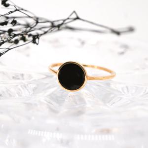 오팔하우스 14k 서클 7mm 오닉스 반지 OPDJR4239