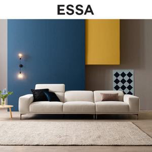 [쿠션&상품권증정]에싸 레이나 4인 헤드기능 카시미라 패브릭 소파