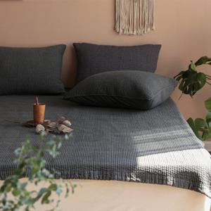 헬로우슬립 순면 피그먼트워싱 줄누빔 이불겸패드(SS)-6color