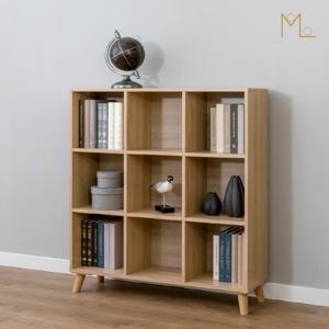 [모로] 보스 1060 9칸 3단 책장 높은책장 전면책장 오픈책장