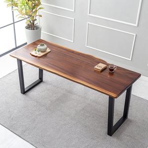 [지베스] 브루클린2 장미목 원목 우드슬랩 6인용식탁