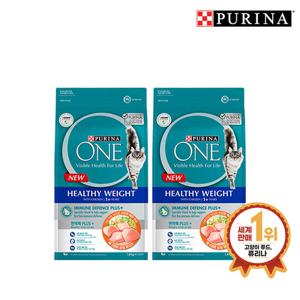 원 고양이사료 1세이상 건강한 체중관리 1.4KG 2개