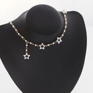 카라 진주 초커 목걸이