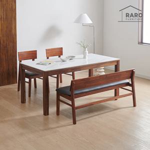 라로퍼니처 러브 1700 유광 세라믹 6인 식탁 세트 (식탁+의자2+벤치1)