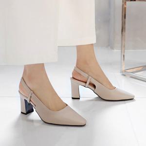 [바닐라슈] 글로아 슬림각코 베이직 브릿지 슬링백 펌프스(7cm)