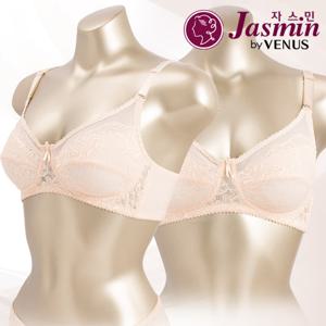 자스민by비너스 인견 노와이어 레이스 홑겹 브라 VNBR1208
