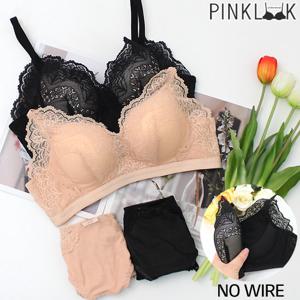 [핑크룩] 메리르 노와이어 말랑몰드 볼륨업업 브라팬티4종세트
