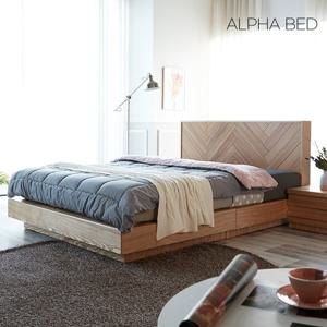 알파침대 썸누스 무늬목 평상형 침대프레임 SS