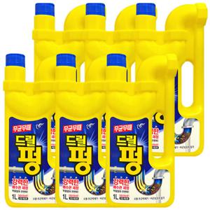 피죤 파워 드릴펑 배수구 세정제 1L 6개