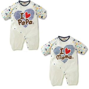 [조이멀티]체크 하트 파파마마 블루 우주복 203551