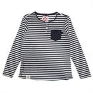 [에스크 주니어]스팽글 포켓 STRIPE티셔츠-여아(JU3MTR705FL_NV)