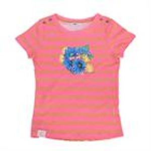 [에스크 주니어]꽃나염 스트라이프 티셔츠-여아(JU2MTR461FL_PK)