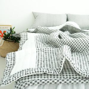 바숨 스몰체크 시어서커 여름이불 퀸(Q)