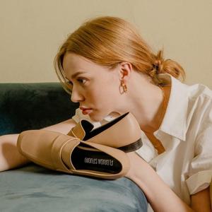 [플로리다스튜디오]FL3112 지니아 베이직 2CM 단화 딥베이지