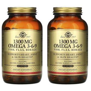 해외배송 Solgar 솔가 오메가3-6-9 1300mg 120소프트젤 2개 Omega