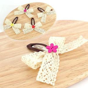 [아랑로랑] 아망토숀리본 똑딱핀 헤어핀