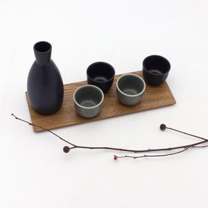 달소금 도자기 주기세트 무광 블랙&그레이 도쿠리(5P)