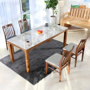 케미에르 브레스트 4인 통세라믹 원목식탁SET(의자형) KHD-856S