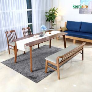 케미에르 브레드 4인 원목식탁SET(벤치형) KHD-401B
