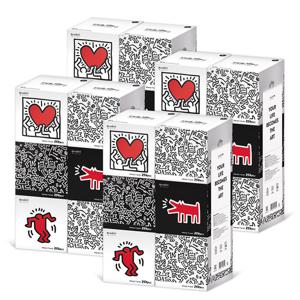 한예지 키스해링 ORIGINAL 천연펄프 미용티슈 250매 6입 4팩