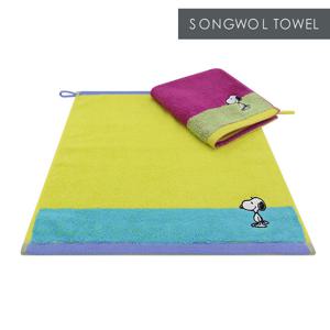 [송월타올]스누피컬러36 고리타월/어린이집수건/주방타월 1장
