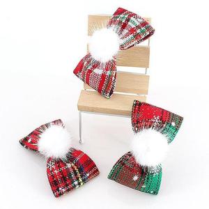 [아랑로랑] 크리스마스체크리본 집게핀 헤어핀