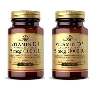 해외배송 Solgar 솔가 비타민D3 콜레칼시페롤 1000IU 90정 2개 Vitamin D3 Cholecalciferol 1000 IU - 90 Tablets
