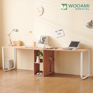 우아미가구 모노 커넬 2200 오픈 수납 책상 RV5116