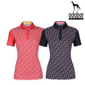 아다바트화이트 여성 반팔카라티 A8M-WTS263 2종택1