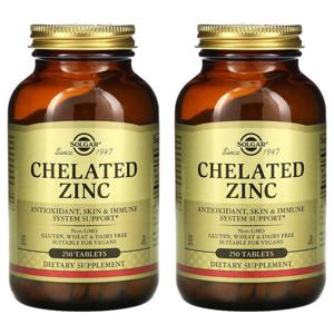 미국직구 Solgar 솔가 킬레이트 징크 아연 22mg Chelated Zinc 250정 2팩