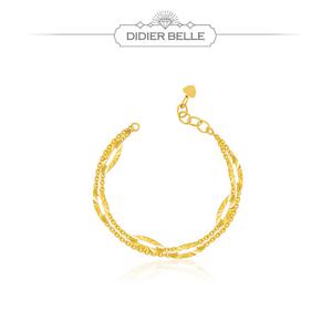 디디에벨라 순금 라이트컷 두줄 팔찌3.75g