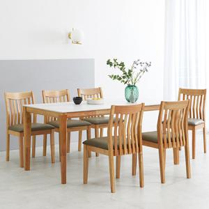 베스트리빙 루마니아 제시 12T 통세라믹 6인(1600) 식탁세트/의자6개