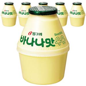 빙그레 바나나맛 우유 240ml x 6개 단지우유