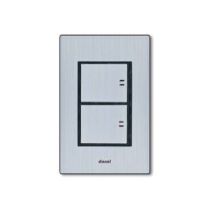 전기스위치커버 2구 스위치 LINE S 실버