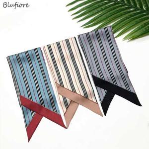 [블루피오레] 스트라이프 트윌리 롱타이 스카프 AF3814