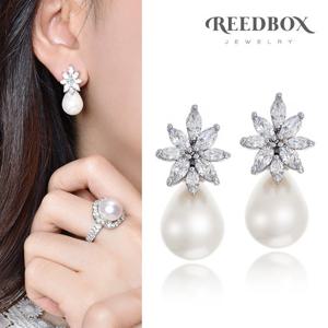 [리드박스] 혼주 웨딩 수선화 물방울 핵진주 귀걸이 귀찌