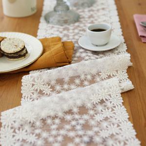 스위트 홈카페무드-선드롭 플라워 레이스 테이블러너(2인)