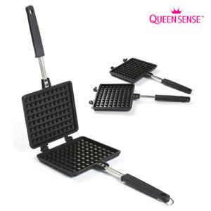 퀸센스 국산 인덕션 미니 와플팬 16cm 블랙