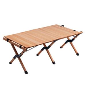 카르빈 감성 캠핑 우드 롤 테이블 원목 키친 (대형)