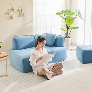 비앙스 몽리 아쿠아 2인 소파(스툴포함)