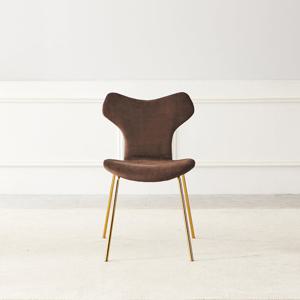 르벨 골드스틸 벨벳 카페 식탁 인테리어 의자 - 2color (2개)