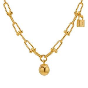 [한국금다이아몬드] 여자 순금 목걸이 체인 링크 볼 락 24K 37.5g 18K장식