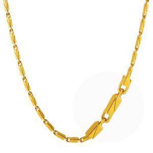 [한국금다이아몬드] 여자 순금 목걸이 V 컷팅 대나무 24K 18.75g 18K장식